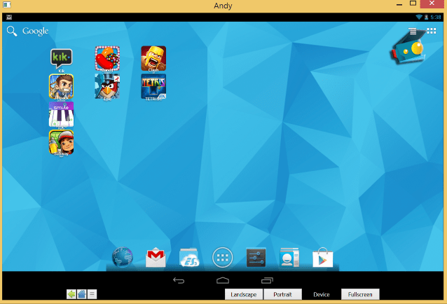 install andy android emulator on mac
