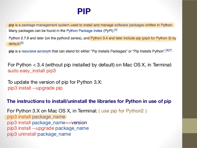 install package pip